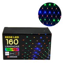 Pisca Pisca Rede Led Colorido 160 Lâmpadas 8 Funções 110v Decoração Natalina Enfeite De Natal Pisca Pisca Rede Led Colorido 160 Lâmpadas 8 Funções 110v Decoração Natalina Enfeite De Natal