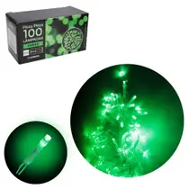 Pisca pisca verde para árvore de natal e decoração natalina 220V com 9 metros fio transparente luz