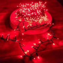 Pisca pisca vermelho com fio verde 100 LEDs 10 metros (220V)