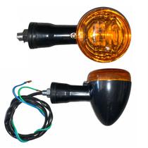 Pisca Preto Dianteiro ou Traseiro - Estilo Café Racer Para Motos Suzuki Intruder e Similares