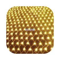 Pisca Rede 320 Led 2,5m x 2,0m 8 Funções Branco Quente Decor Natal 220V