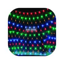 Pisca Rede 320 Led 2,5m x 2,0m 8 Funções Colorido Decor Natal 220V - PCO