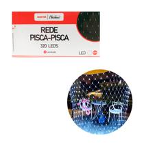 Pisca Rede 320 Led 8 Funções 127v Branco Decoração Natal