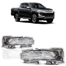 Pisca Retrovisor L200 Triton 2021 2022 2023 Led Cristal Lente Lisa Acrílico