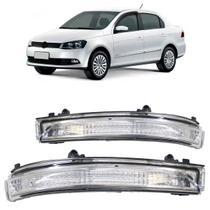 Pisca Retrovisor Voyage 2010 2011 2012 2013 2014 2015 2016 2017 2018 2019 2020 2021 Cristal Acabamento Texturizado Carcaça Preta