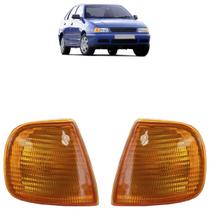 Pisca Seta Dianteira Polo 1997 1998 1999 2000 2001 Âmbar Estriada Acrílico Pisca Seta Dianteira Polo 1997 1998 1999 2000 2001 Âmbar Estriada Acrílico