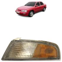 Pisca Seta Dianteira Sephia 1995 1996 Cristal Lente Estriada Acrílico Cristal Âmbar