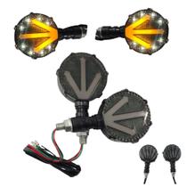 Pisca Seta Led Moto Esportivo Amarelo/Branco Universal