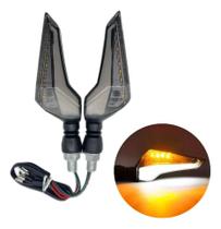 Pisca Seta para Moto Branco com Âmbar - Par de Faróis de Sinalização LED Pisca Seta para Moto Branco com Âmbar - Par de Faróis de Sinalização LED