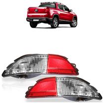 Pisca Seta Parachoque Traseiro Toro 2015 2016 2017 2018 Bicolor Ré Cristal Defletor Rubi Lente Estriada Acrílico