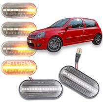 Pisca Seta Sequencial Clio Transparente 12V - Storm Parts