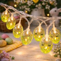 Pisca Varal Cordão Ovos Páscoa 10 Lâmpadas LEDs Amarelo 1,5m