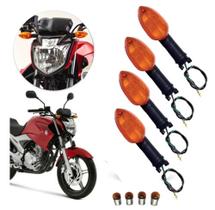 Piscas Seta Moto Modelo Fazer 250 2012 em Diante Ybr Factor AMBAR - HD