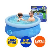 Piscina 1000 Litros Inflável Redonda - Sun Way c/ Kit Reparo - Fácil instalação para toda a família