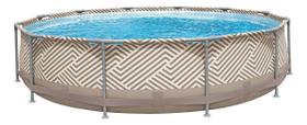 Piscina 7200 Litros Redonda Estrutural PVC 3.66 x 3.66m Mor