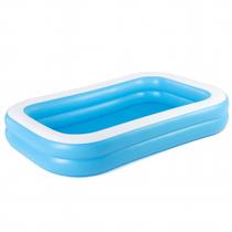 Piscina 778L Inflável Compacta Retangular Grande Quintal Lazer Família Criança Infantil Diversão Montagem Fácil Resistente