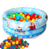 Piscina Banheira Inflável Frozen 37 Litros Infantil Criança Menina Com Bolinhas