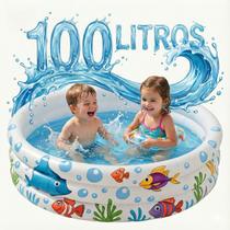 Piscina Banheira Inflável Infantil Redonda 100 Litros 3 Anéis Bebê Criança Praia Fundo Do Mar Tippi Piscina Banheira Inflável Infantil Redonda 100 Litros 3 Anéis Bebê Criança Praia Fundo Do Mar Tippi