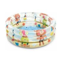 Piscina banheira para Bebê Bichinhos Intex 61cmx22cm 28 Litros - Bordas e Fundo inflável 57106
