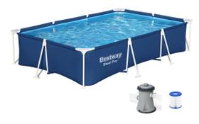 Piscina Bestway 3300 Litros retangular com bomba filtro 220v 56411