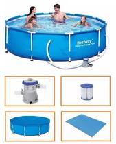 Piscina Bestway 4678 Litros Estrutural com Bomba Filtro 110v CAPA e FORRO