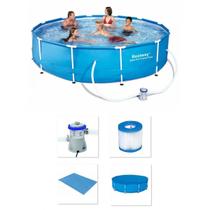 Piscina Bestway 6473 Litros Estrutural com Bomba Filtro 110v Capa Forro
