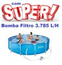 Piscina Bestway 6473 Litros Standard Armação com Bomba Filtro 3785 LH 220v