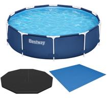 Piscina Bestway Original 3,05x3,05m 5200L + Lona e Capa Pro Max Piscina Bestway Original 3,05x3,05m 5200L + Lona e Capa Pro Max