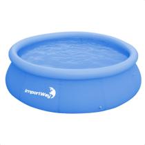 Piscina Borda Inflável 1.000 Litros PVC 1,68 m x 51 cm Cor Azul Com Kit Reparo Importaway - IWPBI1000