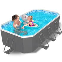 Piscina Bounvi 122 PVC dobrável não inflável 8 pés x 6 pés