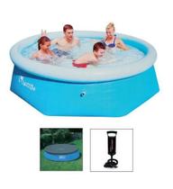 Piscina Brink 2490 Litros Inflável com Bomba de Inflar e CAPA - Bestway 2300