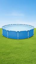 Piscina Circular Estruturada 7.000 Litros Azul Piscina Circular Estruturada 7.000 Litros Azul