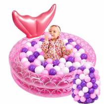 Piscina Com Bolinha Infantil Inflável Sereia Criança 85L - Bs7Comprou
