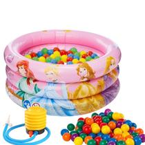 Piscina Com Bolinhas Infantil 38 Litros Princesa Rosa Menina Banheira Bebe P38 e Bomba - Zippy Toys