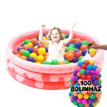 Piscina Com Bolinhas Infantil Donuts Gigante Inflável 220L 100 Unidades