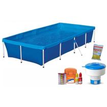 Piscina de Armacao 3000l + Avaliador Ph/Cloro + Flutuador + 1 Cloro Kit