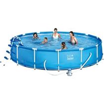 Piscina de armação bel life 13000 litros com cobertura, bomba, escada e forro 127v - Bel Lazer