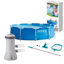 Piscina de Armação Redonda 6.503 Litros Intex Com Bomba Filtrante e Kit Limpeza