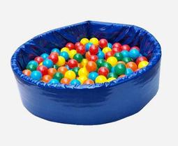 Piscina de Bolinha Espumada Pink / Azul / Laranja com 100 bolinhas