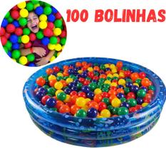 Piscina de Bolinha inflável Infantil 252 Litros 100 Bolinhas Macia Não Amassa Presente Crianças Piscina de Bolinha inflável Infantil 252 Litros 100 Bolinhas Macia Não Amassa Presente Crianças