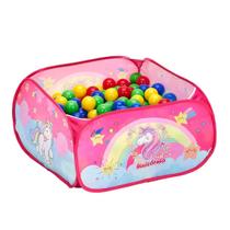 Piscina De Bolinha Unicornio Cavalinho Rosa Crianças Diversã