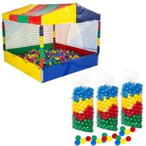 Piscina de Bolinhas 1,50m Quadrada Premium Com 1500 Bolinhas Coloridas