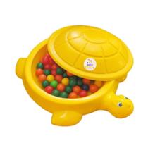 Piscina De Bolinhas, Agua Ou Areia Tartaruga C Casco 50bol amarela - Dora Brinquedos