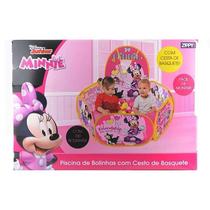 Piscina de Bolinhas da Minnie com Cesto de Basquete com 100 Bolinhas - 6687 PBC19MN - Zippy Toys