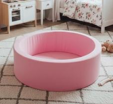 Piscina de Bolinhas Infatil Sem as Bolinhas Montessoriana em Espuma e Tecido Bouclé Ideal para Desenvolvimento Seguro