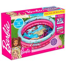 Piscina de bolinhas inflavel com 25 bolinhas barbie fun