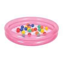 Piscina de Bolinhas Inflável Infantil 25 Bolas Jilong Rosa Piscina de Bolinhas Inflável Infantil 25 Bolas Jilong Rosa