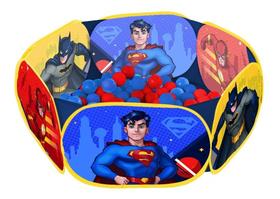 Piscina de bolinhas liga da justiça c/ 100 bolinhas portátil zippy toys Piscina de bolinhas liga da justiça c/ 100 bolinhas portátil zippy toys