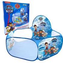 Piscina de Bolinhas Patrulha Canina c/Cestinha Dobravel Presente Bebe +3 anos