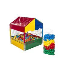 Piscina de Bolinhas Quadrada 1,00m Premium + 500 Bolinhas Coloridas - RotoPlay Brinquedos